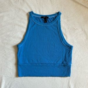 Forever 21 Bright Blue Cropped Tank Top